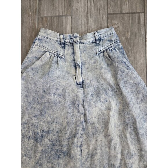 Vintage 80's Kayo of California Denim Blue Acid Wash Skirt Sz 10. Measures Small - Picture 3 of 8